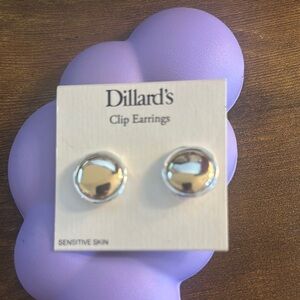Dillard's Silver and Gold Clip Earrings